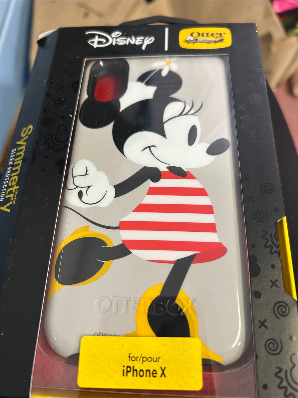 Disney Minnie Mouse Red & Yellow Striped iPhone X Case